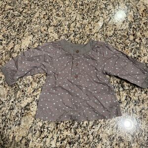 Mexx Kids Gray and Blue Polka Dot Shirt